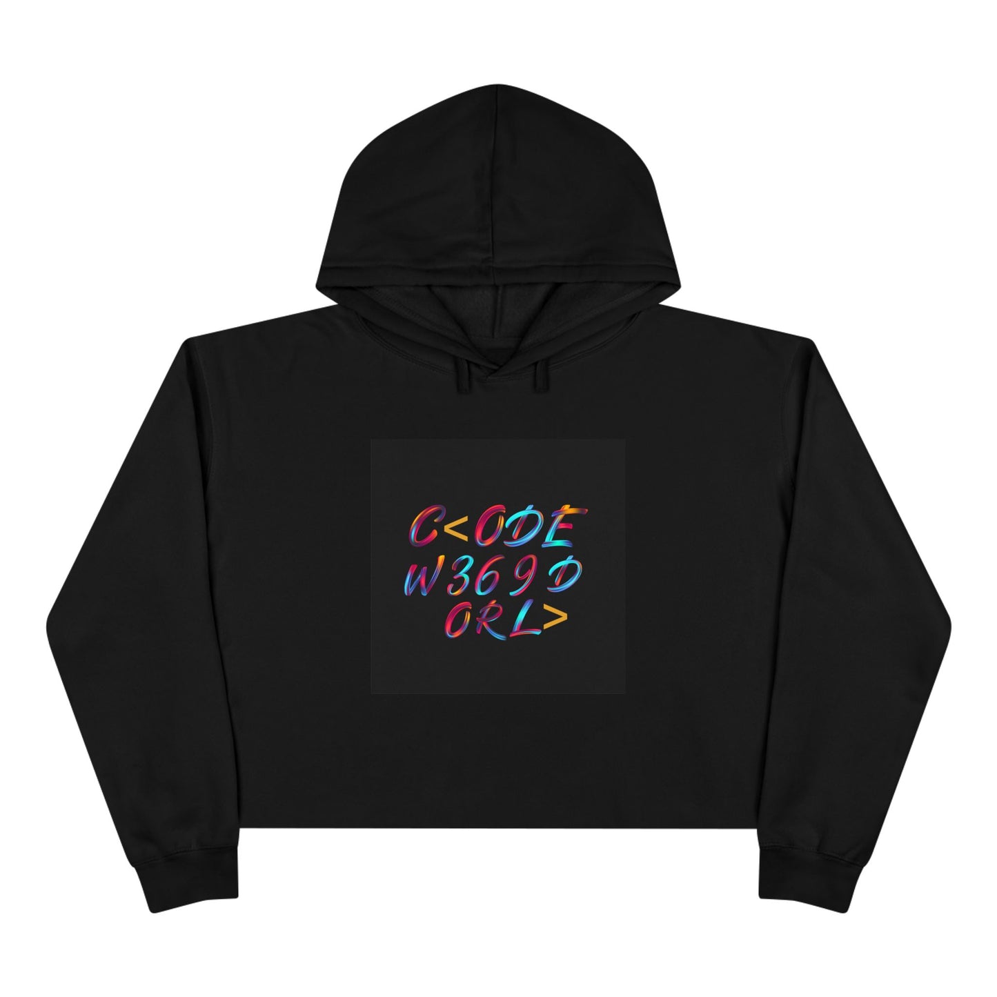 Code World Cropped Hoodie