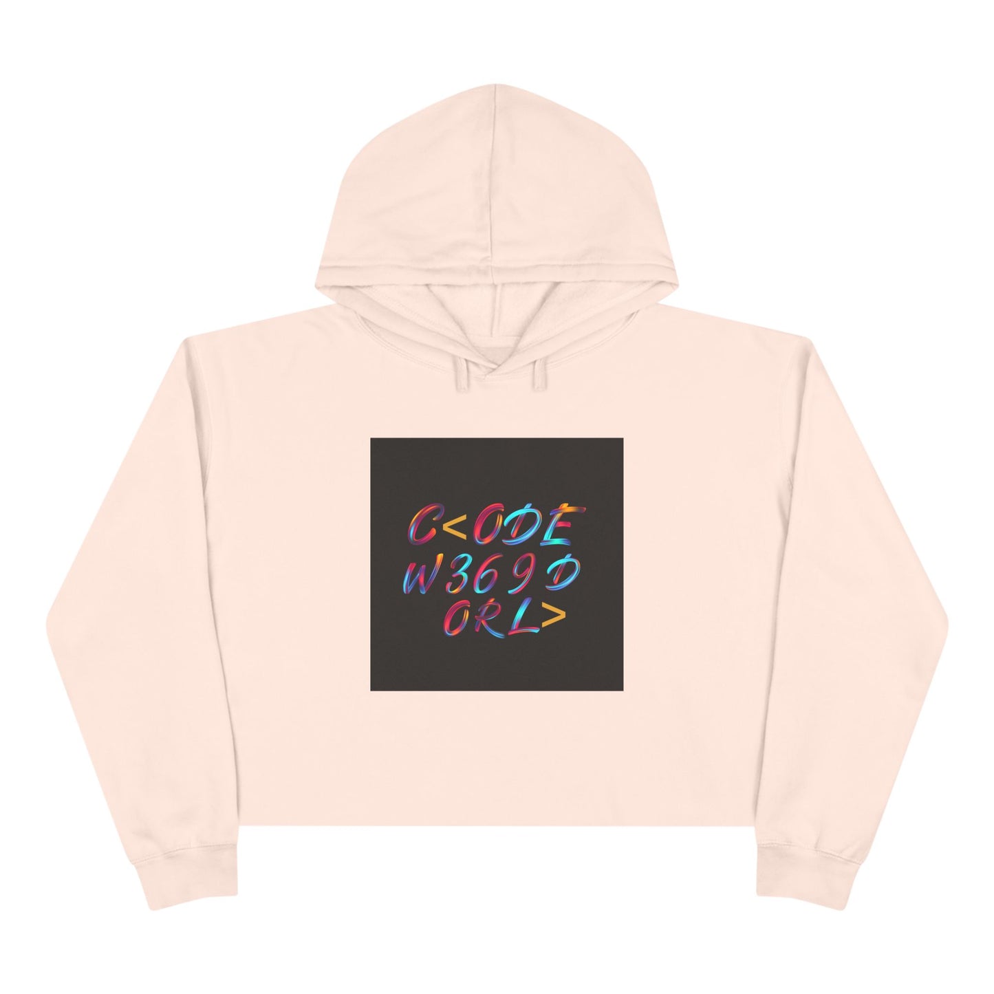 Code World Cropped Hoodie