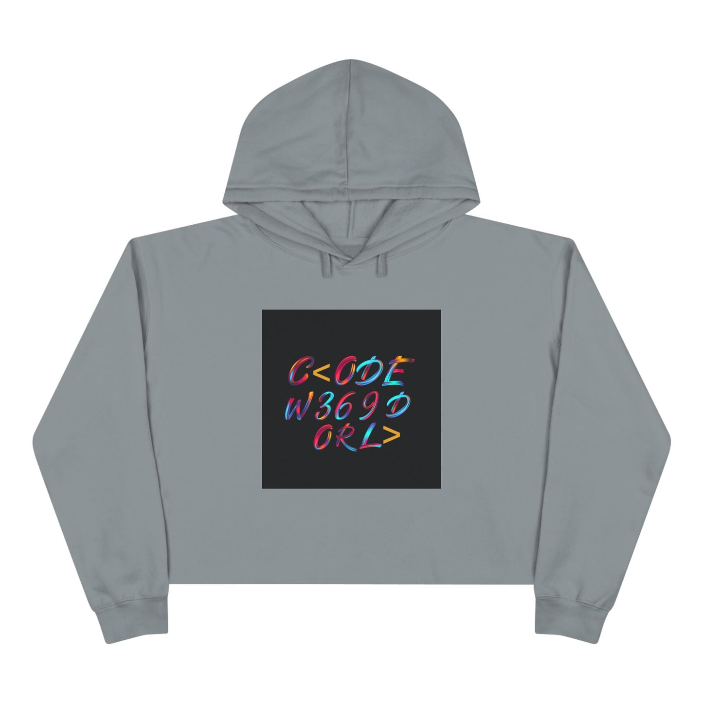 Code World Cropped Hoodie