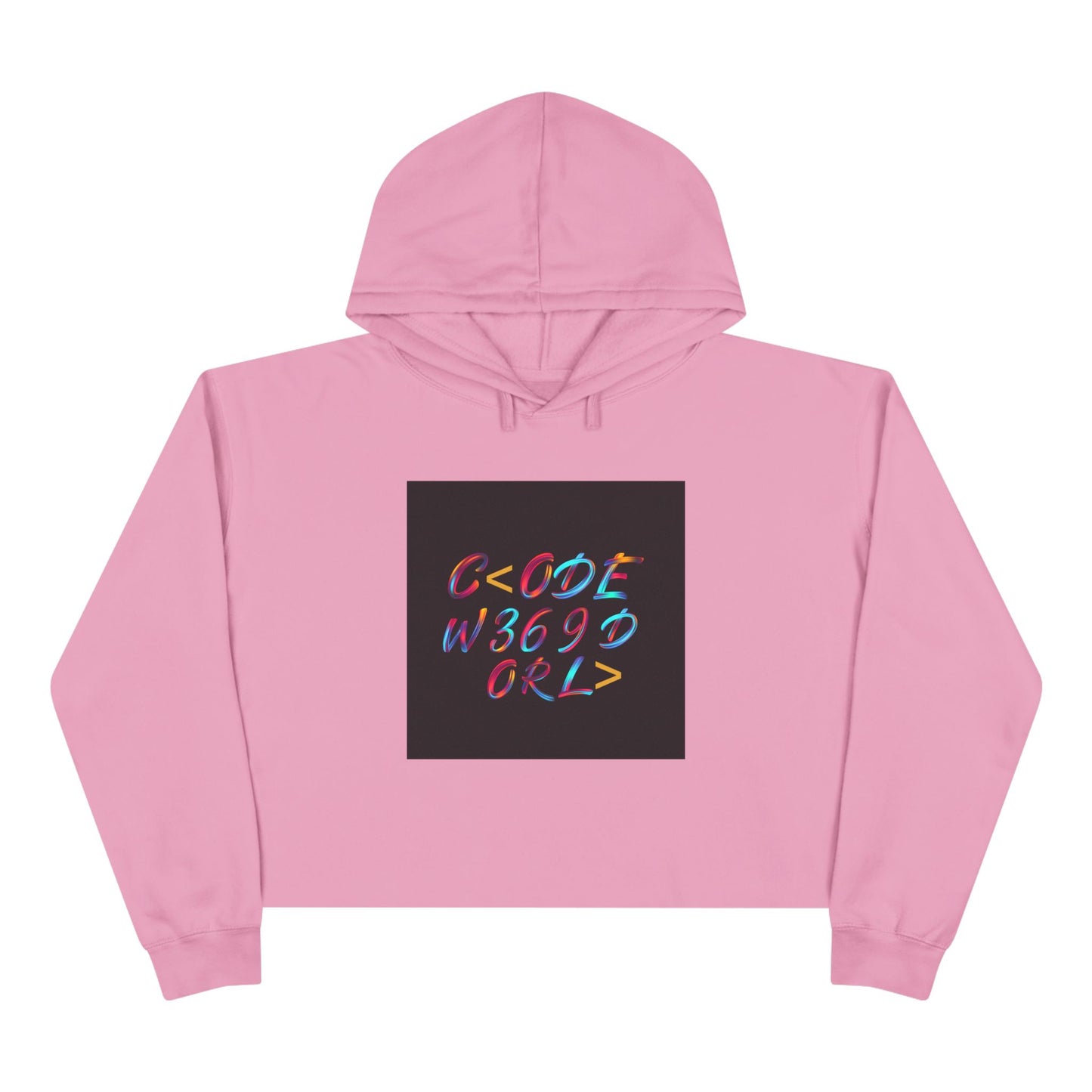 Code World Cropped Hoodie