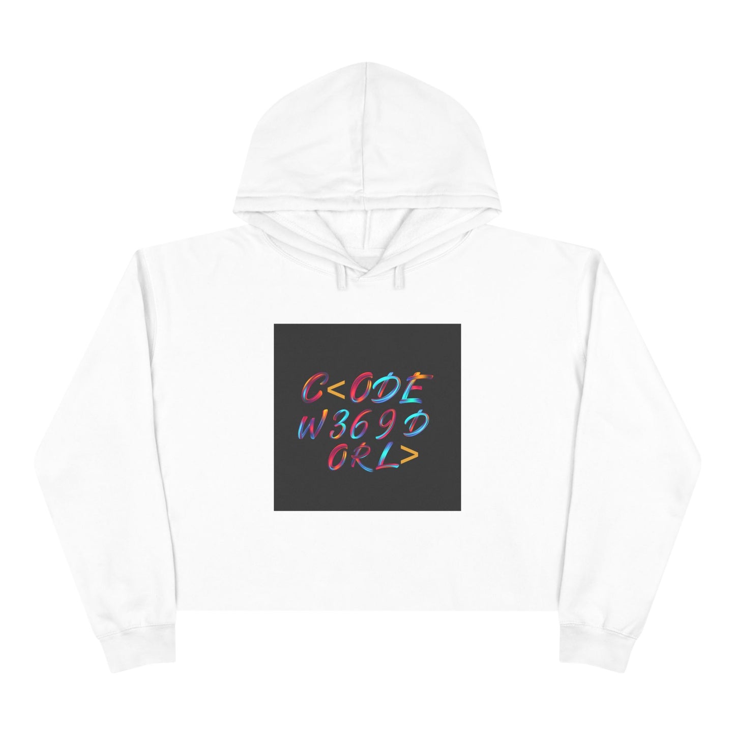 Code World Cropped Hoodie