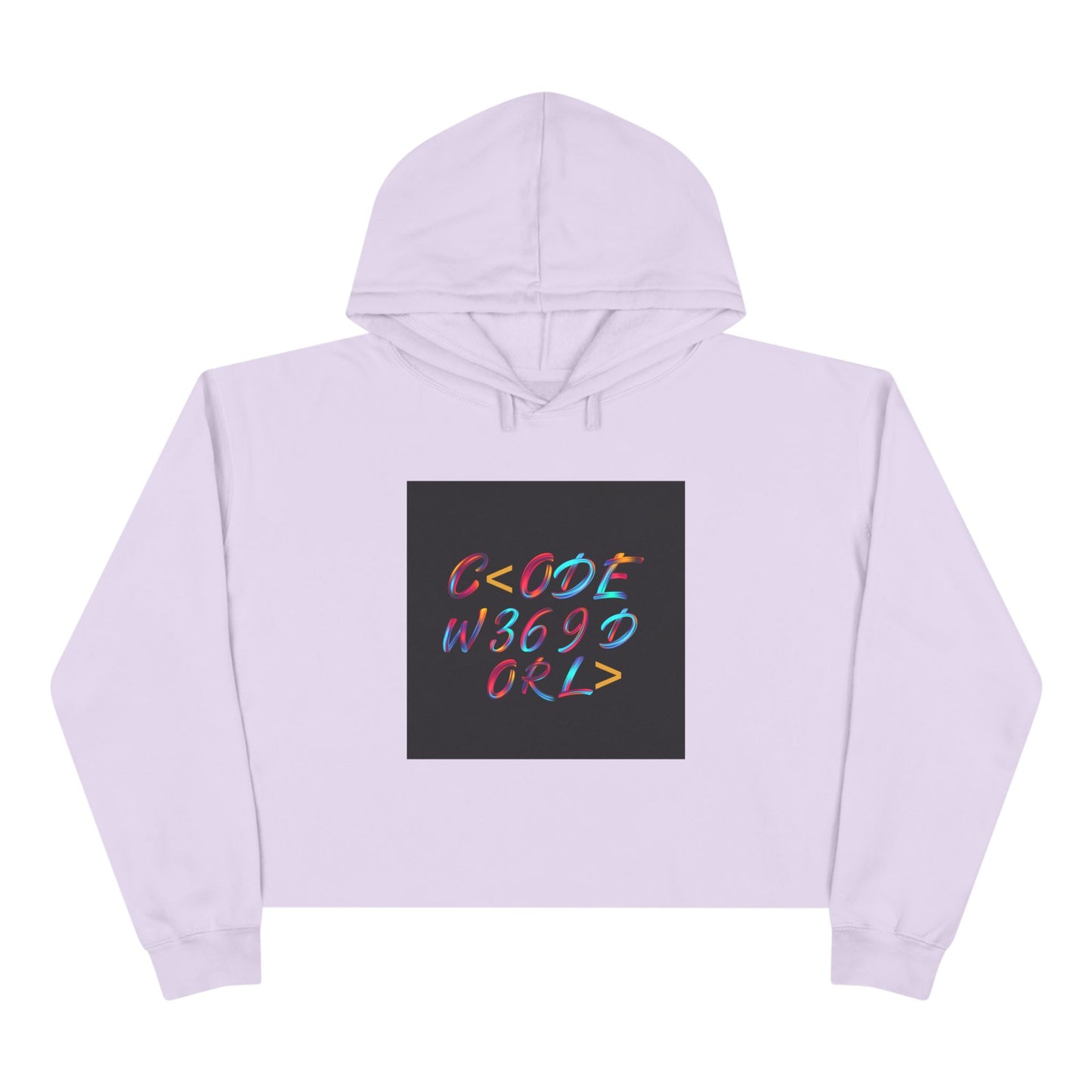 Code World Cropped Hoodie